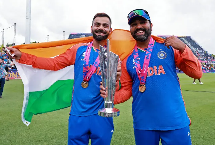 Retired Indian Cricketers Rohit Sharma and Virat Kohli Maintain Their Positions on Latest ICC T20I Rankings