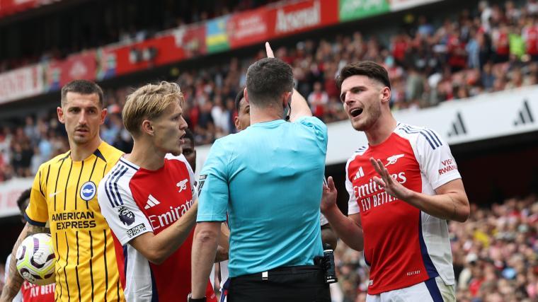 What led to Declan Rice's red card against Brighton? Controversy surrounds Arsenal star's dismissal - here's why