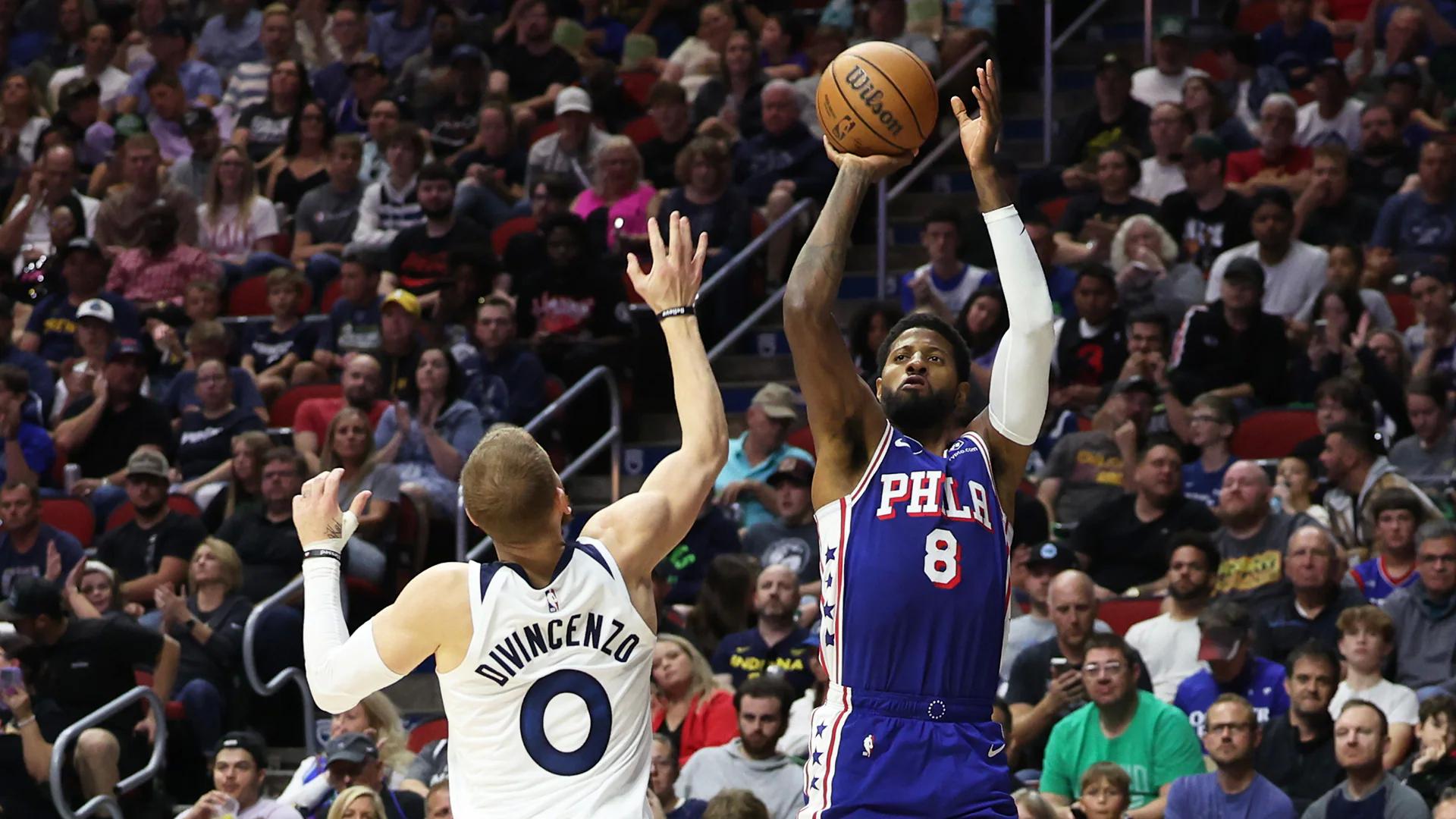 Paul George shines in his preseason debut with the 76ers, scoring 23 points